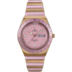 Timex Women's Watch - Q Timex Quartz Pink and Yellow Gold Bracelet | TW2W87600VQ
