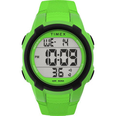 Timex Unisex Watch - Ironman T100 Grey Digital Dial Green Resin Strap | TW5M628009J