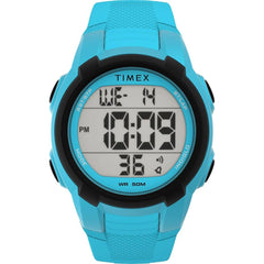 Timex Unisex Watch - Ironman T100 Grey Digital Dial Blue Resin Strap | TW5M629009J