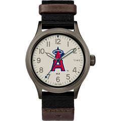 Timex Men's Watch - Clutch Angels Quartz Beige Dial Black Fabric Strap | TWZBANGMBYZ