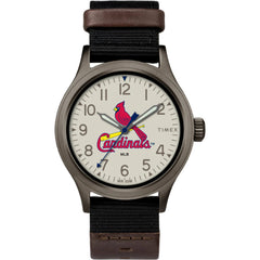 Timex Men's Watch - Clutch St Louis Cardinals Beige and Red Dial Strap | TWZBCARMBYZ