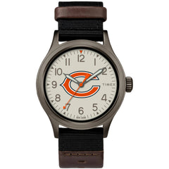 Timex Men's Watch - Clutch Chicago Bears Grey Dial Black Fabric Strap | TWZFBEAMBYZ