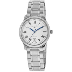 Longines Men's Watch - Master Automatic White Dial Silver Bracelet | L2.628.4.11.6