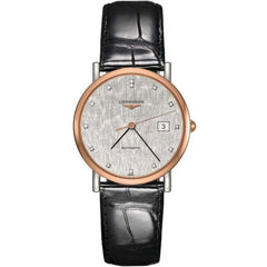 Longines Women's Watch - Elegant Automatic Silver Dial Black Strap | L4.809.5.77.0
