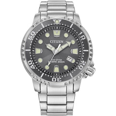 Citizen Men's Watch - Promaster Dive Eco-Drive Grey Dial Steel Bracelet | BN0167-50H