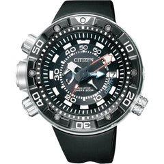 Citizen Men's Watch - Promaster Marine Eco-Drive Black Rubber Strap | BN2024-05E