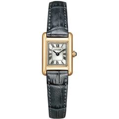 Citizen Women's Watch - Eco-Drive Silver Tone Dial Black Leather Strap | EG2799-18W
