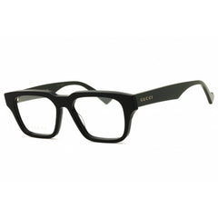 Gucci Men's Eyeglasses - Shiny Black/Dark Green Acetate Full Rim Frame | GG0963O 005
