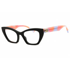 Gucci Women's Eyeglasses - Shiny Black/Pink/Purple Havana Acetate Frame | GG1334O 006