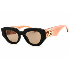 Gucci Women's Sunglasses - Black/Brown Acetate Cat Eye Full Rim Frame | GG1421S 008