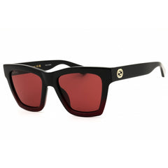 Gucci Women's Sunglasses - Black/Red Acetate Cat Eye Full Rim Frame | GG1714S 009