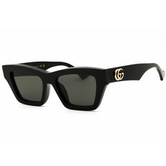 Gucci Women's Sunglasses - Shiny Black Acetate Cat Eye Full Rim Frame | GG1753S 001