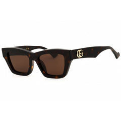 Gucci Women's Sunglasses - Havana Acetate Cat Eye Shape Full Rim Frame | GG1753S 002