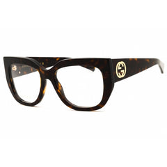 Gucci Women's Eyeglasses - Havana/Tortoiseshell Acetate Cat Eye Frame | GG1846O 002