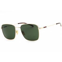 Gucci Men's Sunglasses - Gold Metal Full Rim Rectangular Shape Frame | GG2097SK 002