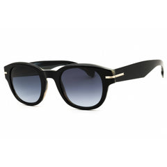 Hugo Boss Men's Sunglasses - Black Striped White Round Full Rim Frame | 1717/S 0QF6 1I