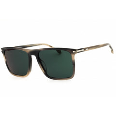 Hugo Boss Men's Sunglasses - Grey Horn Square Shape Full Rim Frame | 1750/G/S 02W8 MT