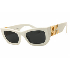 Miu Miu Women's Sunglasses - White Acetate Cat Eye Full Rim Frame | 0MU 09WS 1425S0