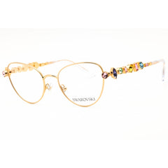 Swarovski Women's Eyeglasses - Gold Metal Cat Eye Shape Full Rim Frame | 0SK1024 404M