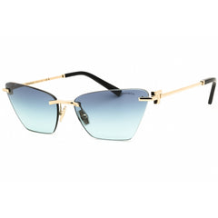 Tiffany Women's Sunglasses - Pale Gold Metal Cat Eye Rimless Frame | 0TF3120 60219S