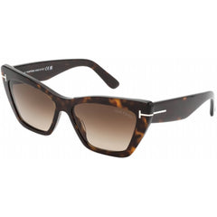 Tom Ford Women's Sunglasses - Dark Havana Acetate Full Rim Cat Eye Frame | FT0871 52F
