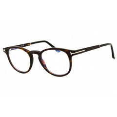 Tom Ford Unisex Eyeglasses - Havana Acetate Full Rim Round Shape Frame | FT5891-B 056