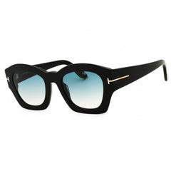Tom Ford Women's Sunglasses - Shiny Black Acetate Rectangular Full Rim | FT1083 01P