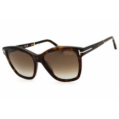 Tom Ford Women's Sunglasses - Dark Havana Acetate Cat Eye Full Rim Frame | FT1087 52H