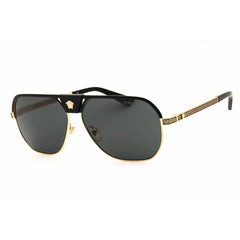 Versace Men's Sunglasses - Black Metal Aviator Shape Full Rim Frame | 0VE2294 100287
