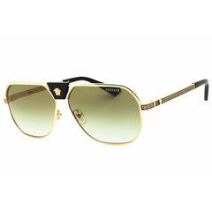Versace Men's Sunglasses - Polished Gold Aviator Shape Full Rim Frame | 0VE2294 10028E