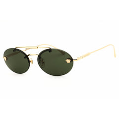 Versace Unisex Sunglasses - Gold Metal Oval Shape Rimless Frame | 0VE2295 100271