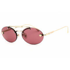 Versace Unisex Sunglasses - Pale Gold Metal Oval Shape Rimless Frame | 0VE2295 12521A