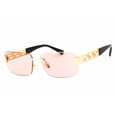 Versace Unisex Sunglasses - Gold Metal Rectangular Full Rim Frame | 0VE2298 10021T