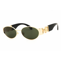 Versace Unisex Sunglasses - Shiny Gold Acetate Oval Full Rim Frame | 0VE2299 100271