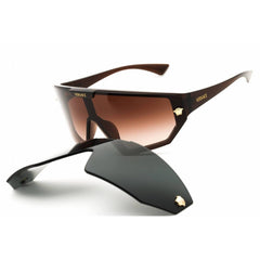 Versace Men's Sunglasses - Transparent Brown Shield Full Rim Frame | 0VE4461 533213