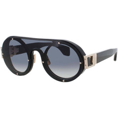 Bugatti Unisex Sunglasses - Black Acetate Shield Shape Full Rim Frame | 47 BK