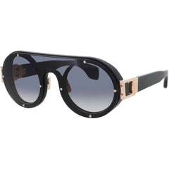 Bugatti Unisex Sunglasses - Matte Black Acetate Shield Shape Full Rim Frame | 47 MBK