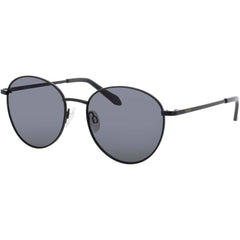 Quay Unisex Sunglasses - Black Metal Oval Shape Full Rim Frame | LOOP ME IN BLK/BLK