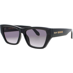 Quay Women's Sunglasses - Black/Gold Acetate Cat Eye Frame | NO APOLOGIES BLK/SMK