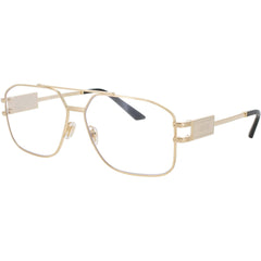 Versace Men's Eyeglasses - Gold Metal Navigator Shape Full Rim Frame | 0VE1302 1002