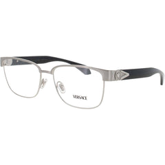 Versace Men's Eyeglasses - Silver Metal Rectangular Full Rim , 55mm | 0VE1306 1266