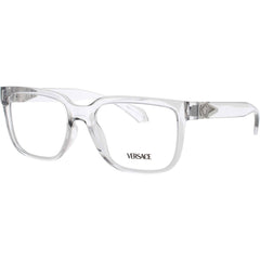 Versace Men's Eyeglasses - Transparent Silver Acetate Square Frame | 0VE3377U 5510