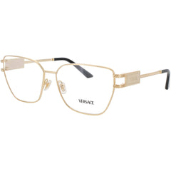 Versace Women's Eyeglasses - Gold Metal Geometric Full Rim Frame, 57mm | 0VE1301 1002