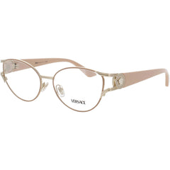 Versace Women's Eyeglasses - Pale Rose Gold Metal/Acetate Cat Eye Frame | 0VE1309 1519