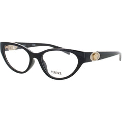 Versace Women's Eyeglasses - Black Acetate Cat Eye Full Rim Frame, 52mm | 0VE3372U GB1