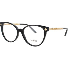 Versace Women's Eyeglasses - Black Acetate Cat Eye Shape Full Rim Frame | 0VE3353 GB1