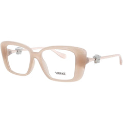 Versace Women's Eyeglasses - Opal Beige Acetate Butterfly Full Rim | 0VE3385U 5538
