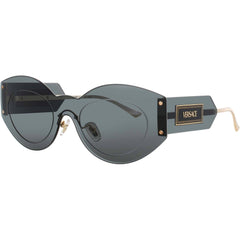 Versace Women's Sunglasses - Gold Metal Round Shape Rimless Frame | 0VE2276 100287