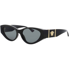 Versace Women's Sunglasses - Black/Gold Acetate Cat Eye Full Rim Frame | 0VE4454 GB1