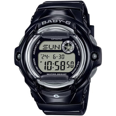 Casio Women's Watch - Baby-G Alarm Grey Digital Dial Black Resin Strap | BG169U-1